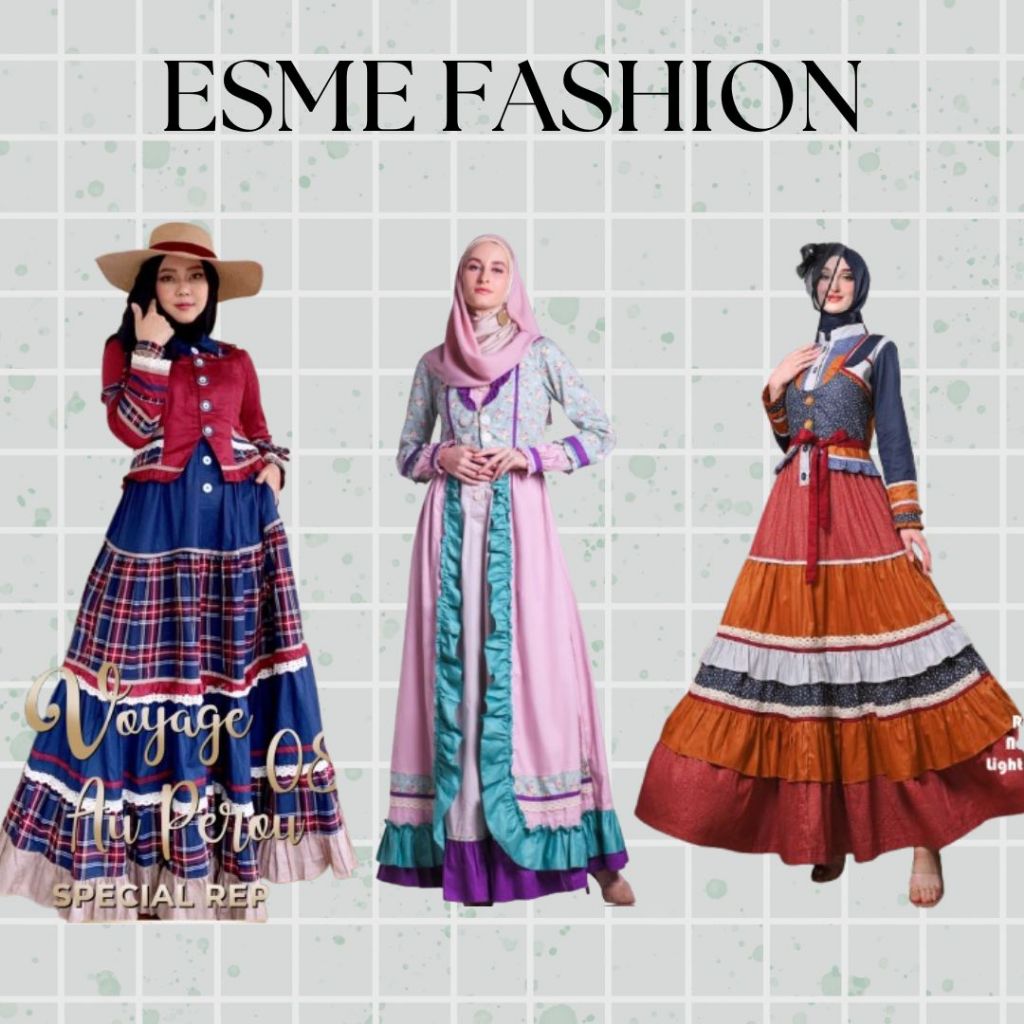 Esme Fashion Original Gamis Premium Motif Terbaru