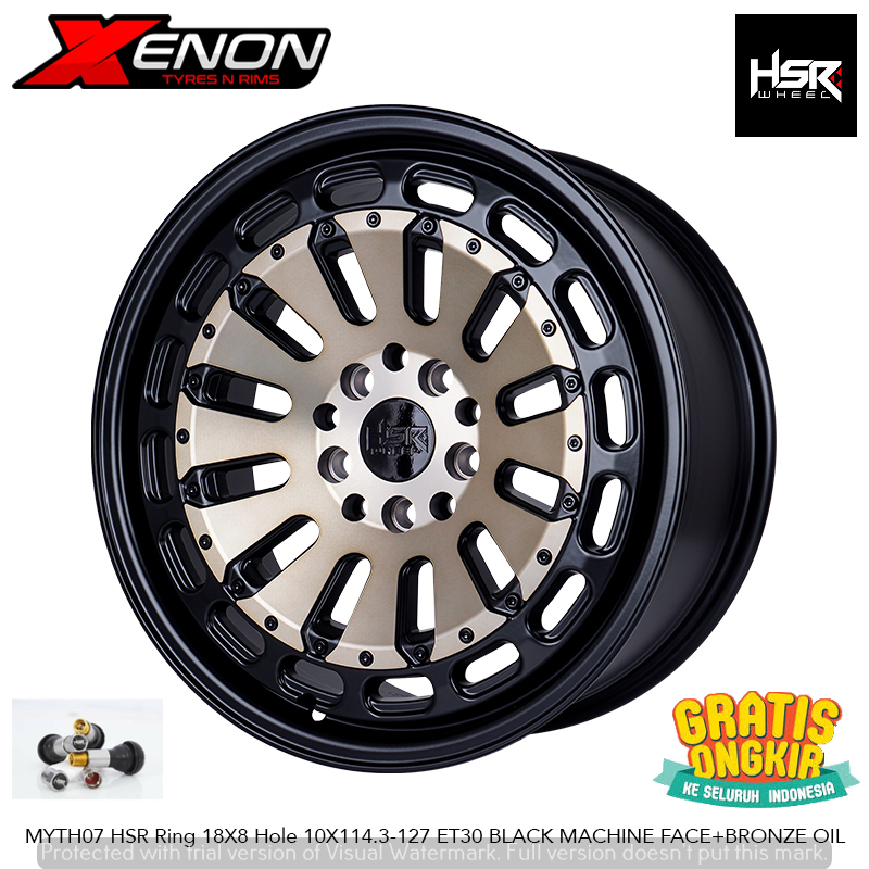 Velg Racing R18 HSR Myth 07 Pcd 5x100 5x114,3 Ring 18 Buat Mobil Sienta Forester Santafe Tucson SX4