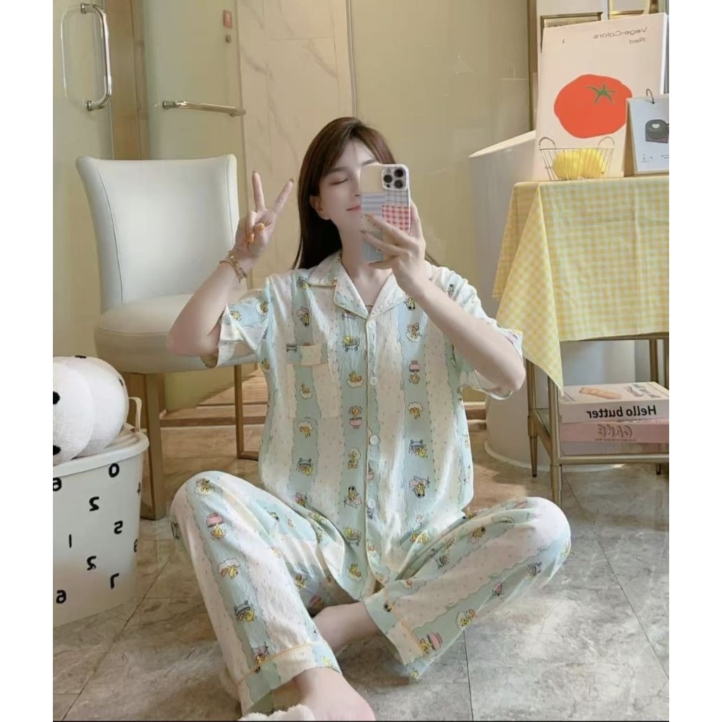 PIYAMA IMPORT CP KANCING PREMIUM TWEETY BIRU