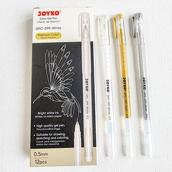 

Gel Pen Premium Color Joyko GPC-299 Needle Tip 0.5mm Original (1 PCS) / Ballpoint Bolpen Pulpen Gel Joyko GPC 299 0.5 Mili Per Pcs