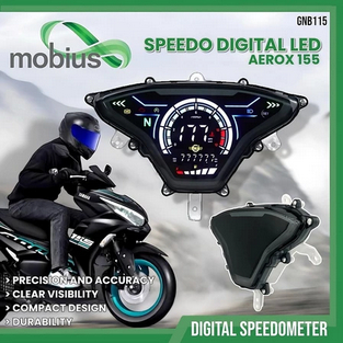 Speedometer Digital LED AEROX 155 ABS MOBIUS 100% ORIGINAL Speedometer Aerox Spidometer Aerox