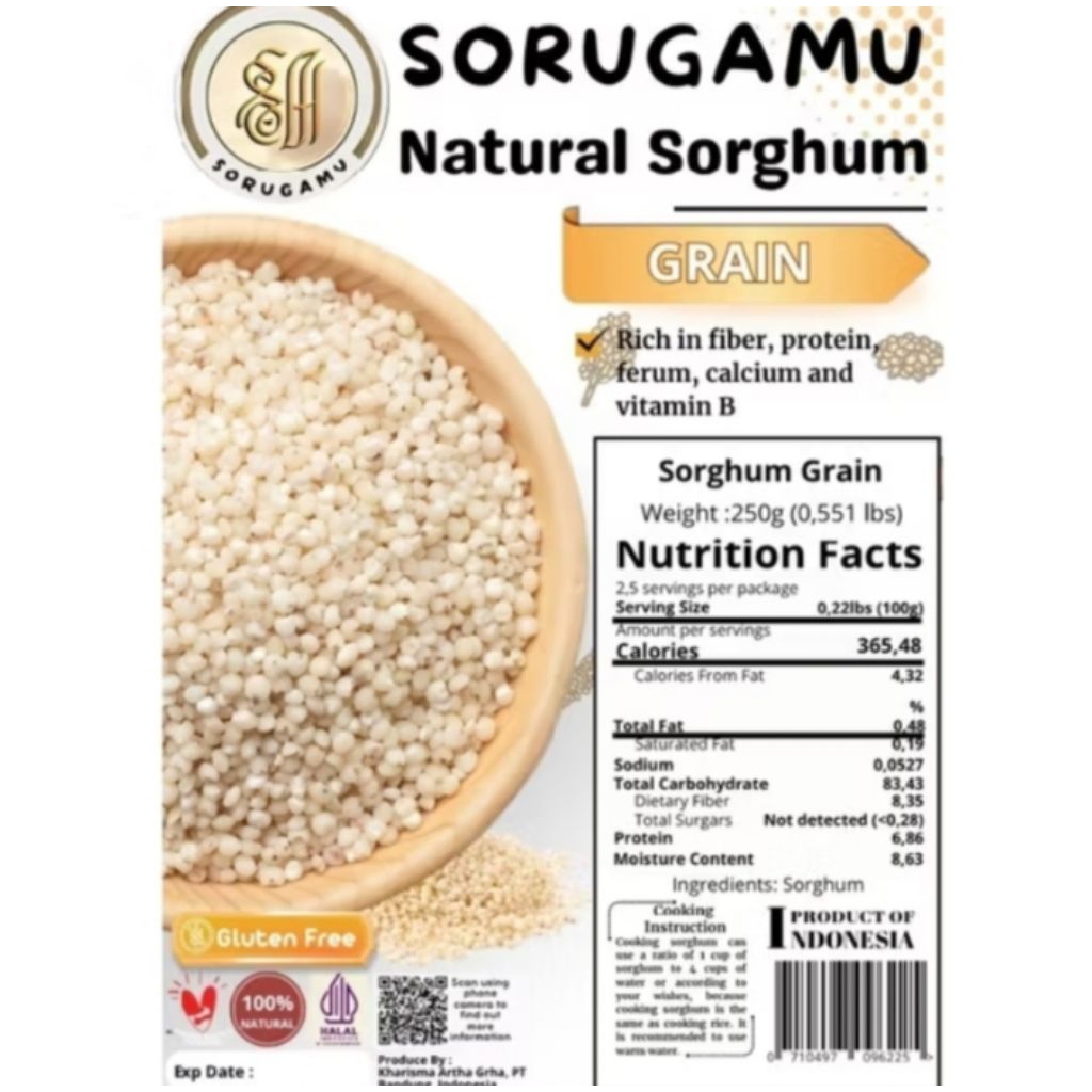 

Beras Sorghum - Beras Sorgum Alami SORUGAMU 1Kg /Gluten Free / Ready Stock