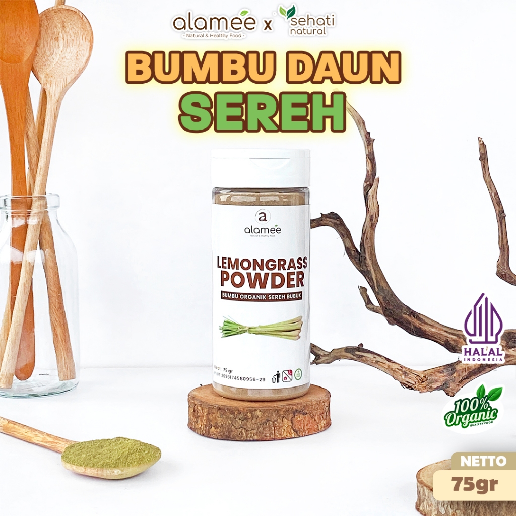 

ALAMEE Sereh Bubuk Lemongrass Seasoning Powder Bumbu Dapur Organik Serai Murni Tanpa Campuran 75g