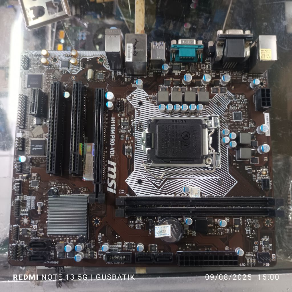 Motherboard MSI H110M Pro-VDL Mainboard socket 1151 support i3 i5 dan i7 generasi 6 dan 7 wearnes