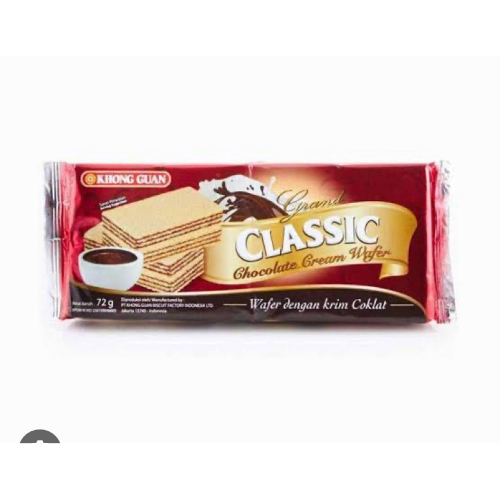 

Wafer Khong Guan Grand Classic Chocolate Cream 72gr
