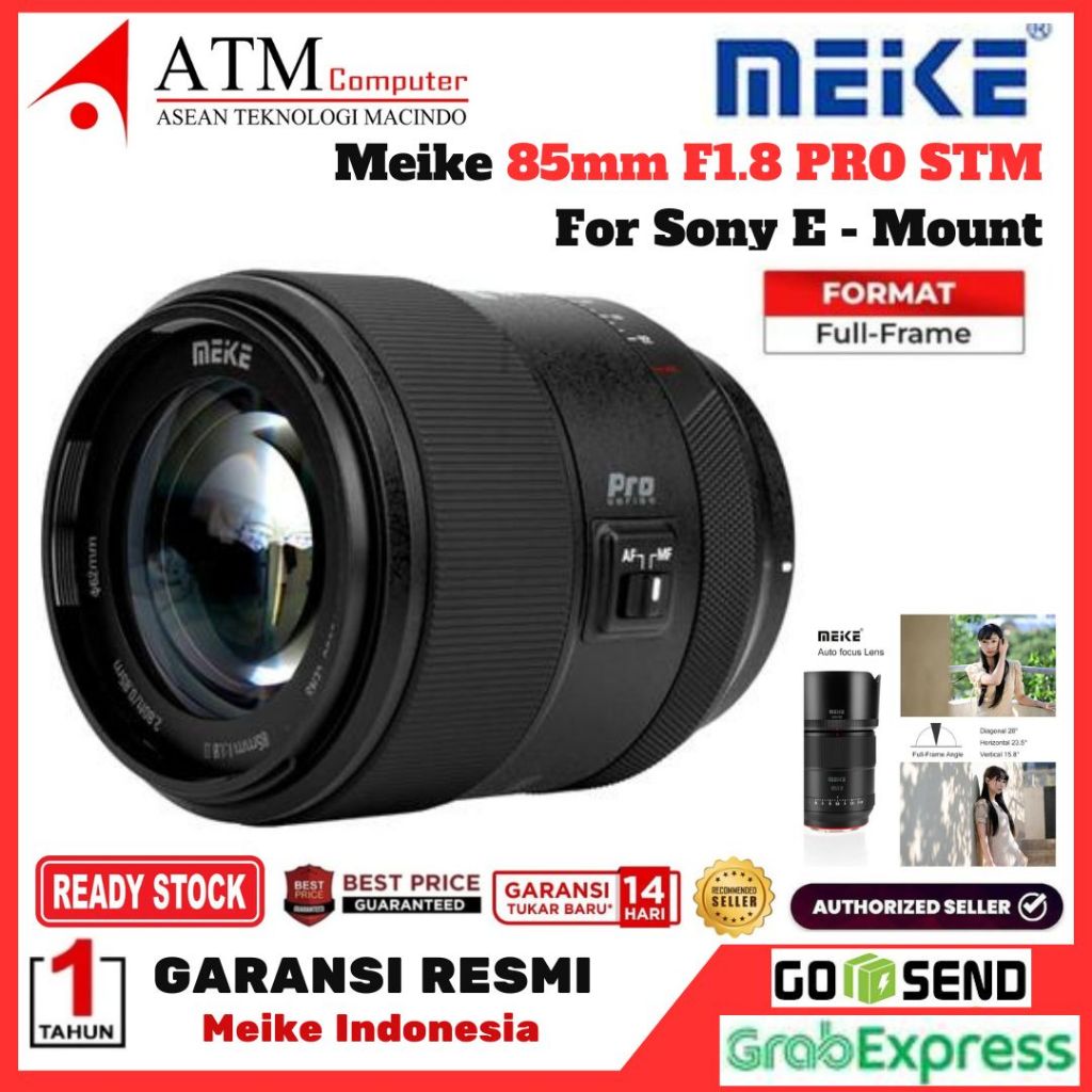 Meike AF 85mm f1.8 Pro STM Fullframe Lens Meike 85 mm f/1.8 Pro Garansi Resmi