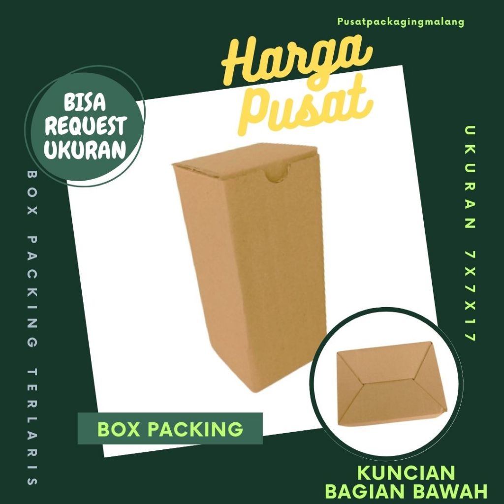 

Kardus 7x7x17 Packing Olshop Box A0 Dus Kotak Kemasan Box Aksesoris Souvenir madu Pusat Packaging