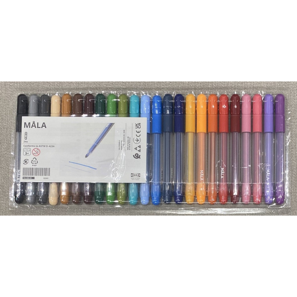

M4LA Pena tinta berwarna 24 pcs warna campuran
