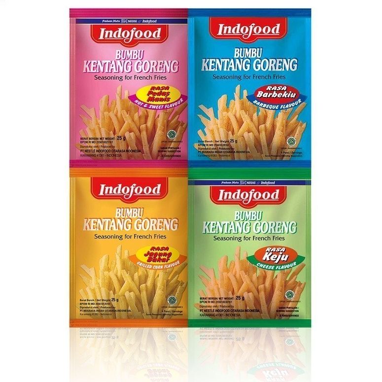 

INDOFOOD BUMBU TABUR KENTANG GORENG RASA KEJU