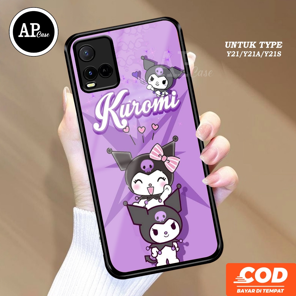 Case VIVO Y21/Y21A/Y21S (MOTIF kuromi) Ap Case Terbaru softcase dan hardcase glossy - Custom Case - 