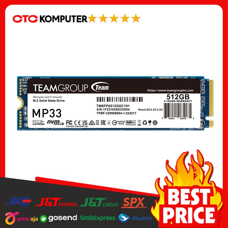 TeamGroup MP33 512GB M.2 PCIe SSD
