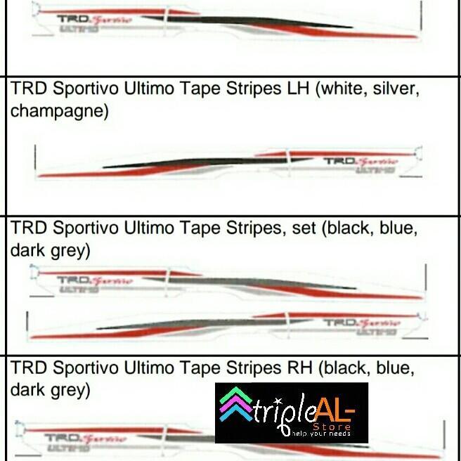 Stiker Rush TRD Ultimo Sticker original Toyota