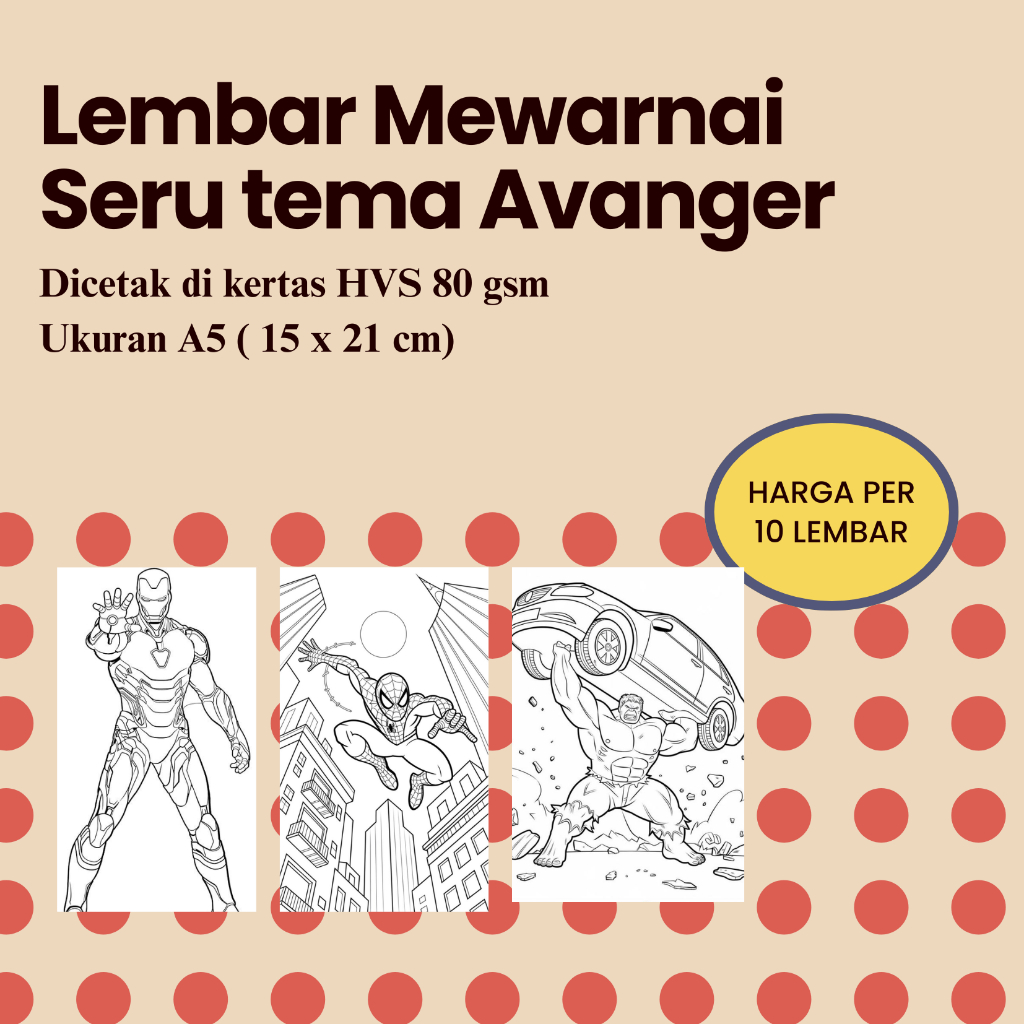 

Lembar gambar mewarnai anak tema AVANGER