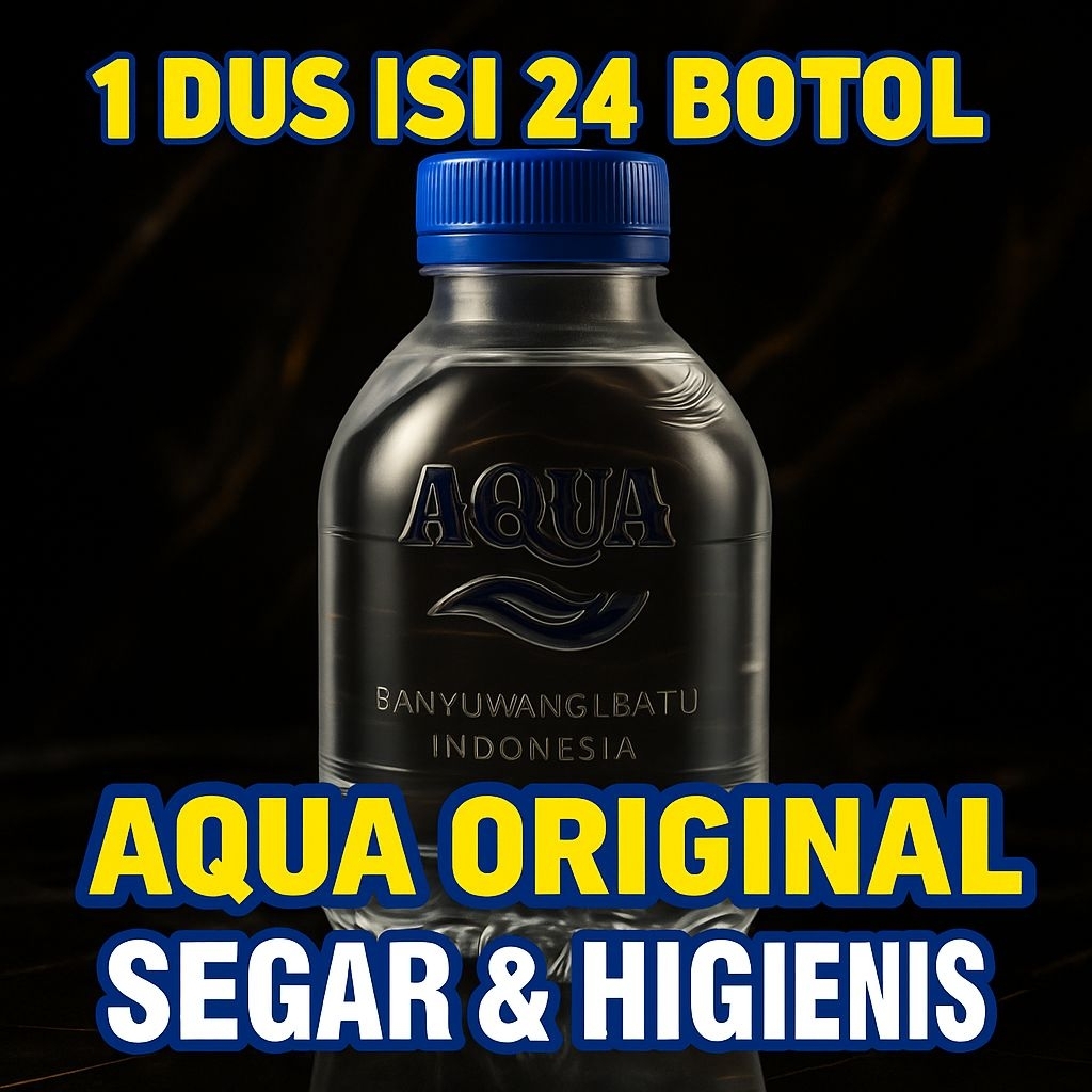 

Aqua Botol Cube 220ml – 1 Dus Isi 24 Pcs | Air Mineral Kecil Original Segar Higienis | Air Minum Kemasan Dus 220ml