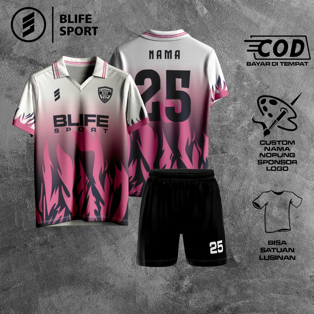[ COD BISA SATUAN ] JERSEY FUTSAL/BOLA CUSTOM FULL PRINTING.