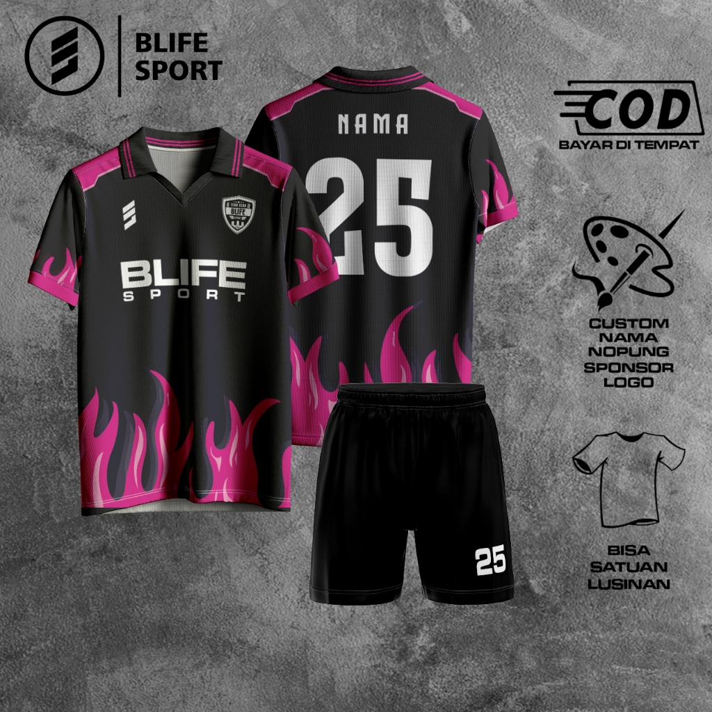 [ COD BISA SATUAN ] JERSEY FUTSAL/BOLA CUSTOM FULL PRINTING