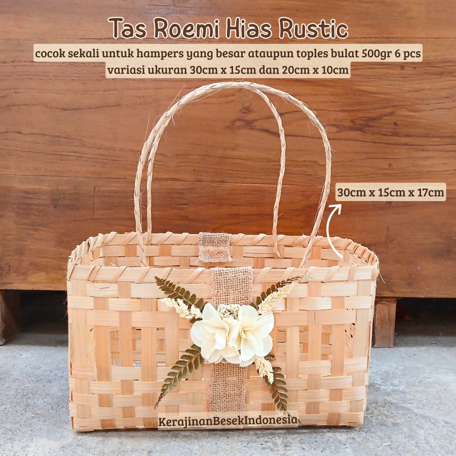 

READY STOCK GROSIR GOODIE BAG BONUS HIASAN RUSTIC Tas roemi natural belanja kantong hampers parsel