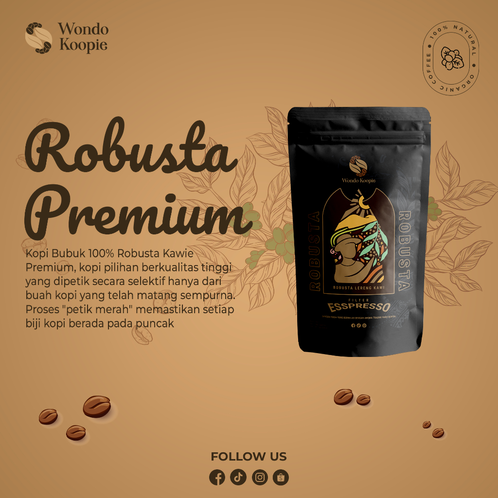 

WONDO KOOPIE Robusta Premium 200 Gr