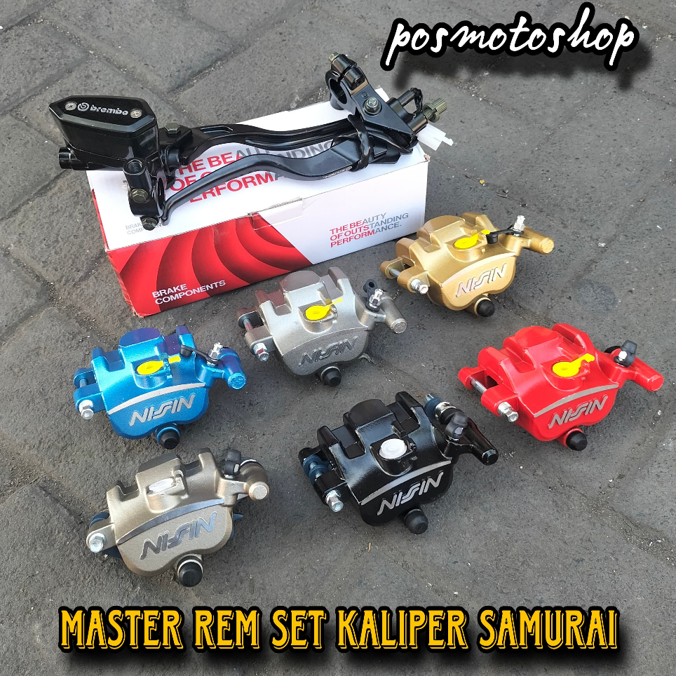 HANDEL MASTER REM BREMBO OVAL SET KALIPER SAMURAI NISSIN 2 PISTON PNP CB,GL,VARIO,BEAT,MP