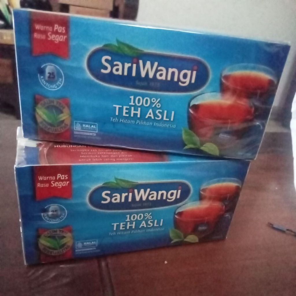 

(1pk) teh asli celup sariwangi kotak 25 pcs