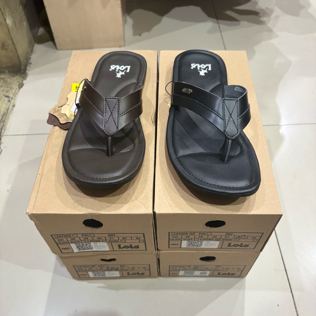 sandal lois pria kulit original STJK388A/C