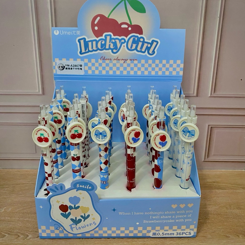 

[COD] 6 pcs pen Umei motif cerry / pita / tulip