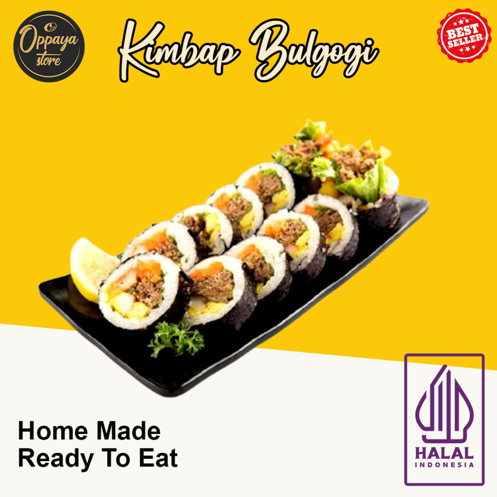 

Kimbab Bulgogi Best Seller Sushi Korea Enak 10-11 Potong