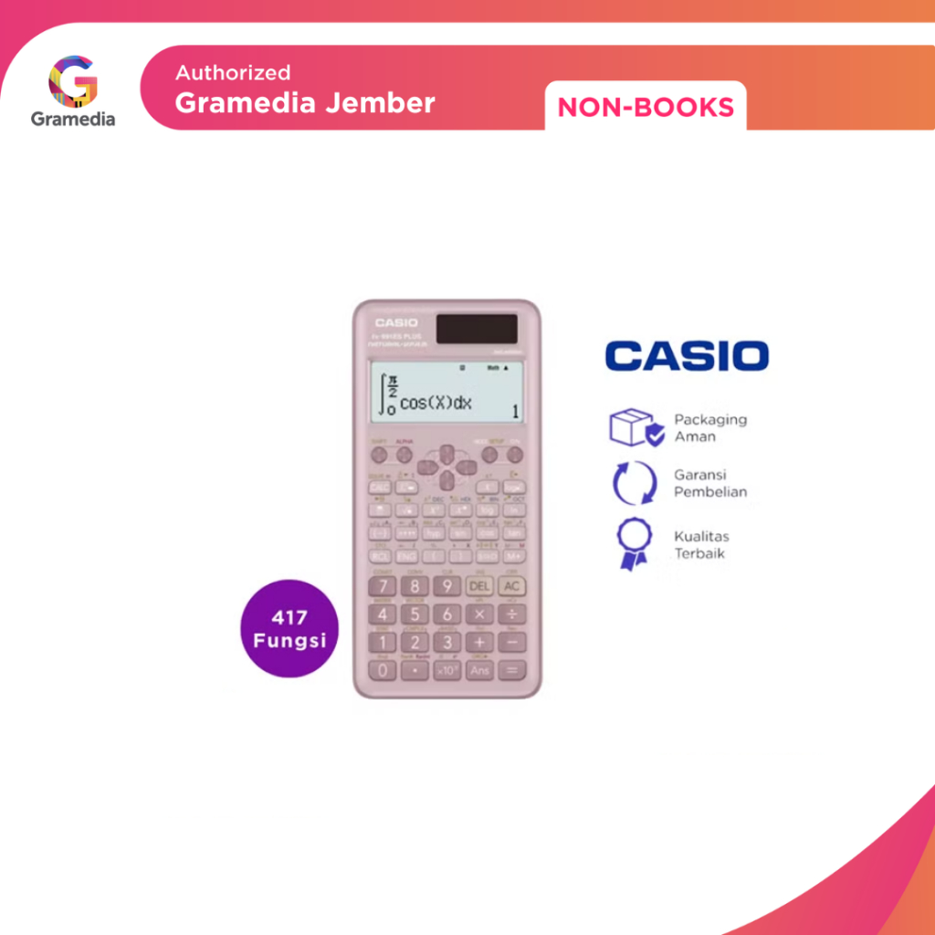 

Calculator Casio Fx-991Esplus Pink, 417 Fungsi - Gramedia Jember