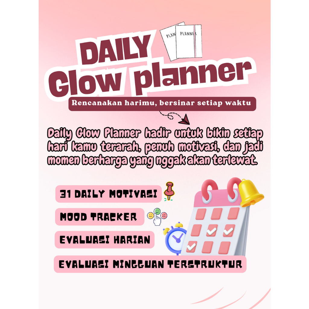 

Daily Glow Planner, Kalender Rencana Untuk Satu Bulan