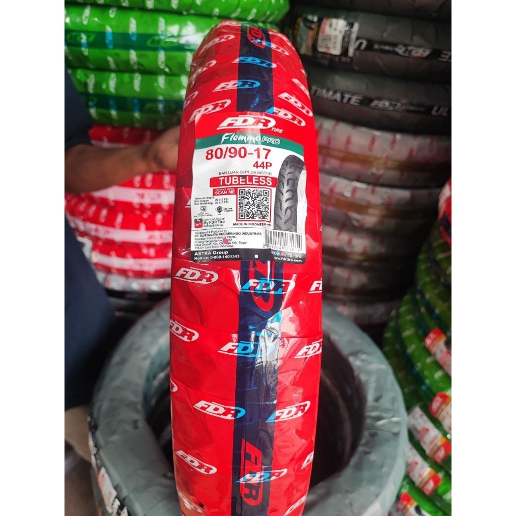 BAN FDR 80/90-17 FLEMMO PRO TUBELESS Ban Motor REVO, SUPRA, JUPITER, SUPER CUB C 125, REVO X, SUPRA 
