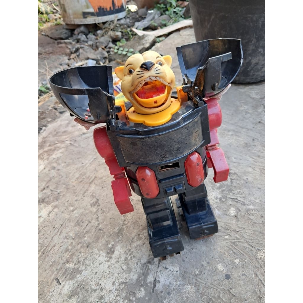 Mainan Robot Dino harimau jadul minus display