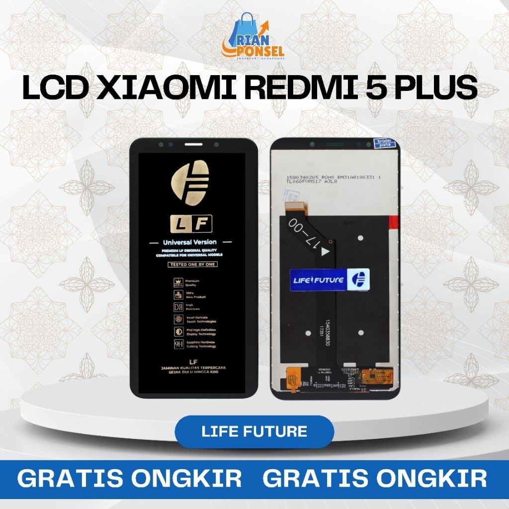 Lcd Touchscreen Xiaomi Redmi 5 Plus Original Fullset Life Future Ori 100% Lf
