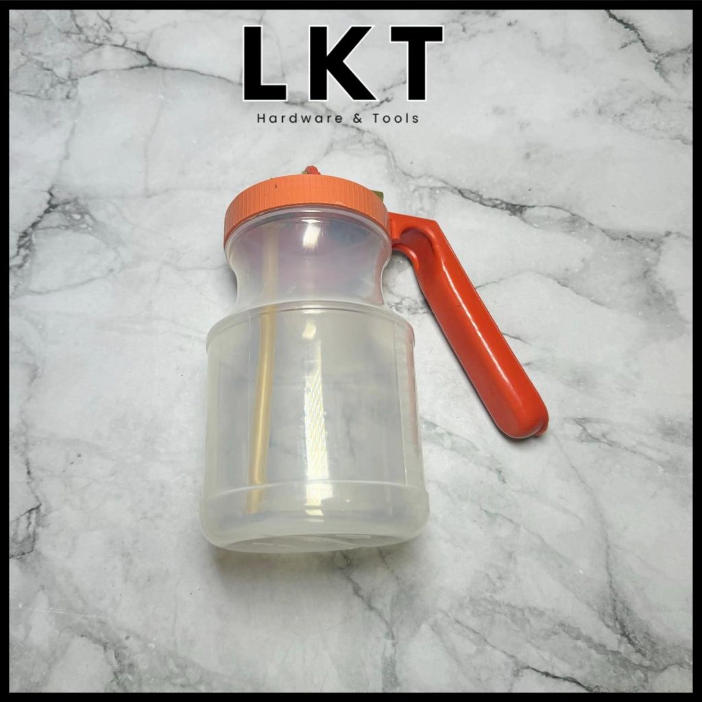 LOKAL Botol Sepet Semprotan Cat Bahan Plastik Kepala Kuningan - Spray Gun