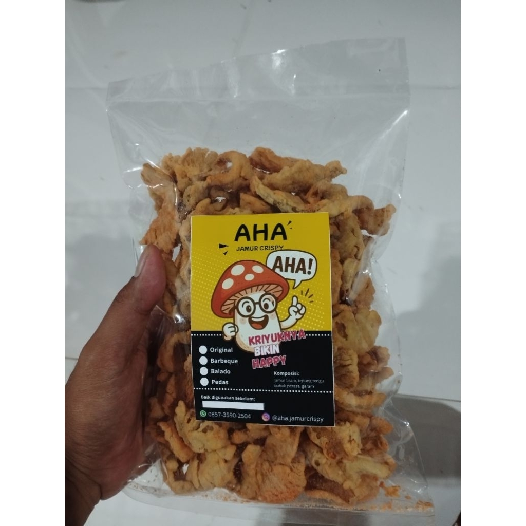 

AHA Jamur Crispy kemasan ekonomis 250 gram