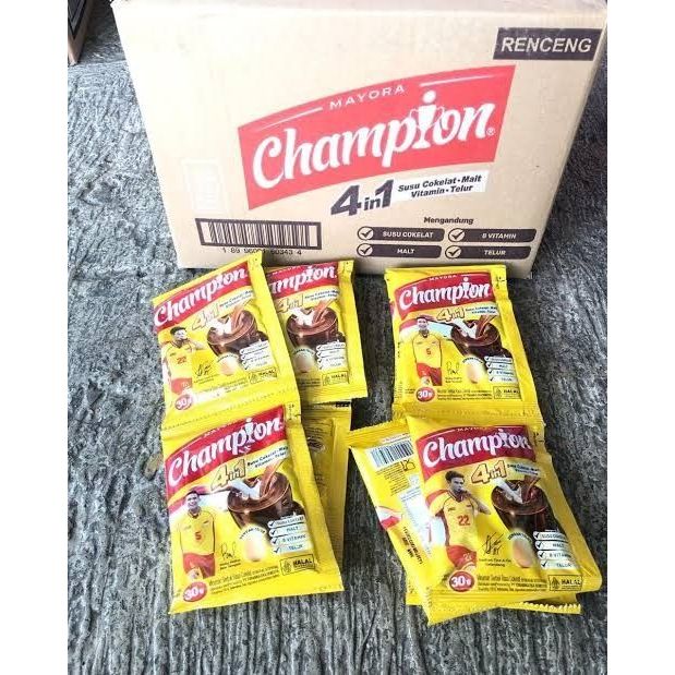 

1 renceng (5 sachet) ENERGEN CHAMPION Susu Cokelat Malt Vitamin 3 toko taqii