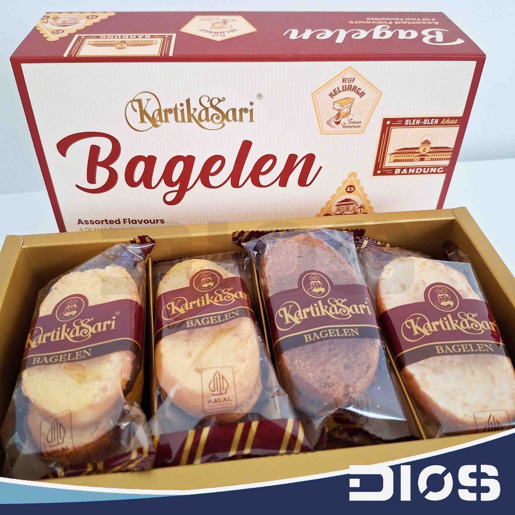 

Bagelen KARTIKASARI Assorted Flavours 155gr isi 8 pcs Aneka Rasa Bandung