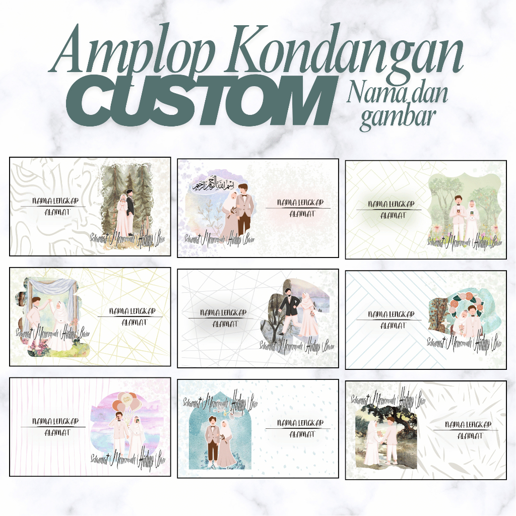 

Amplop Kondangan Custom Nama dan gambar