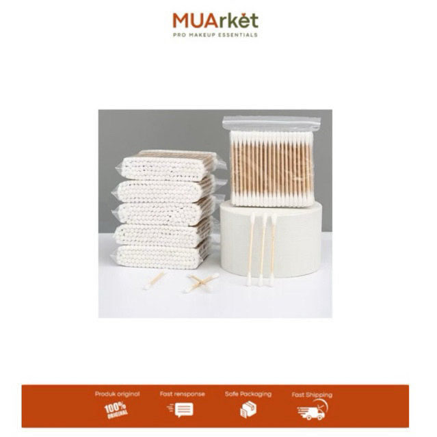 Cotton Bud Bambu kayu