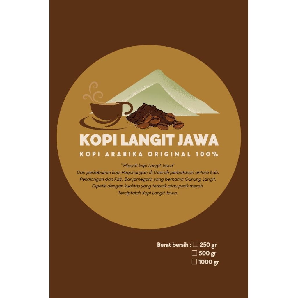 

(KLJ) Kopi Original Arabika 100% Kopi Murni 500gram