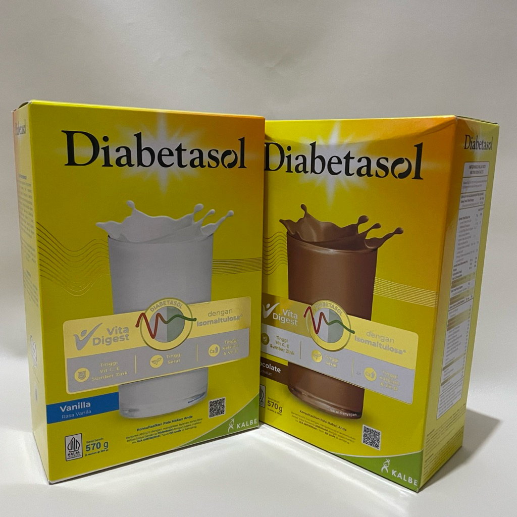 

Diabetasol Susu Untuk Diabetes Rasa Coklat dan Vanilla 570 gram
