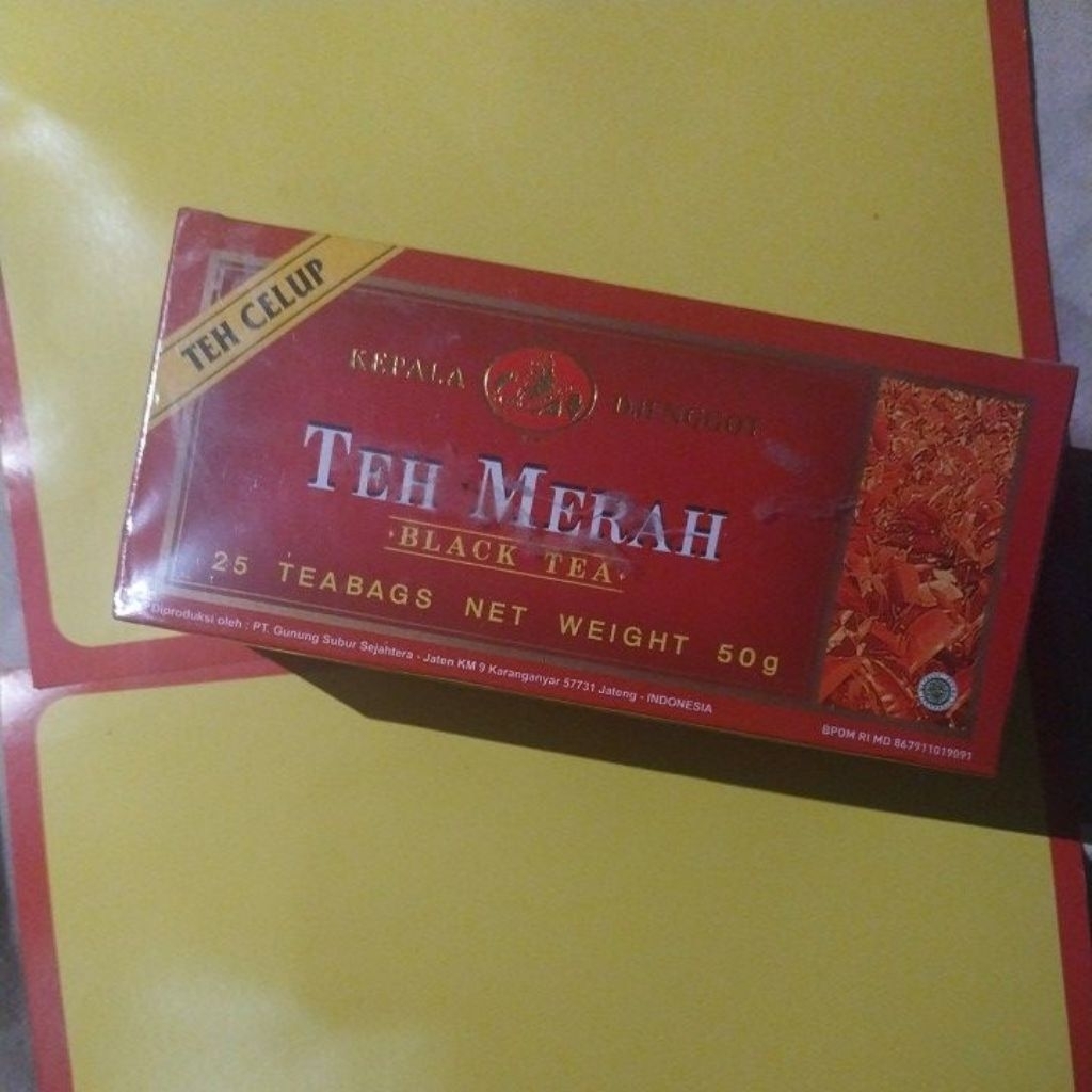 

TEH CELUP KEPALA DJENGGOT TEH MERAH BLACK TEA ISI 25 KANTONG