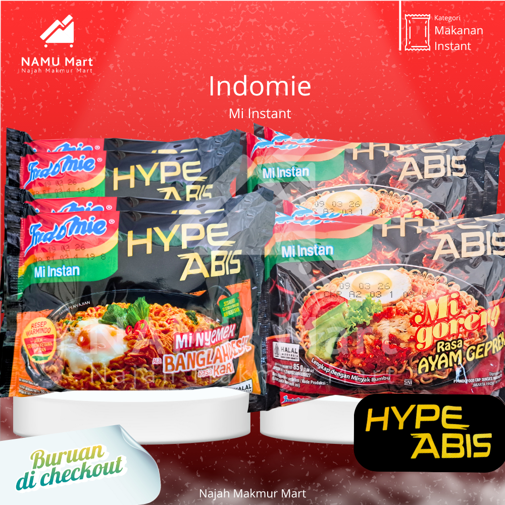

INDOMIE SERI HYPE ABIS-Mie Instan Halal BPOM