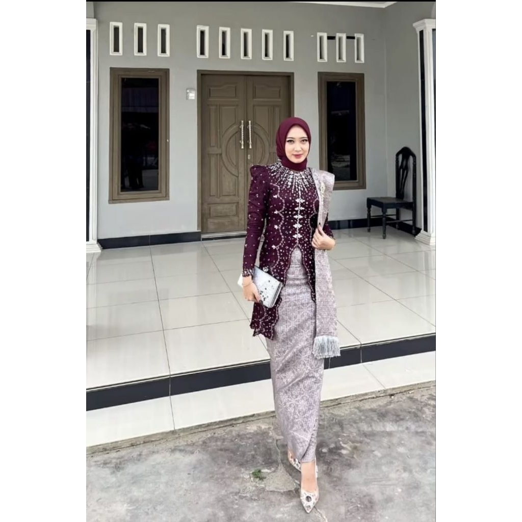 Rok songket lilit selendang set songket lilit palembang songket lilit palembang songket wanita