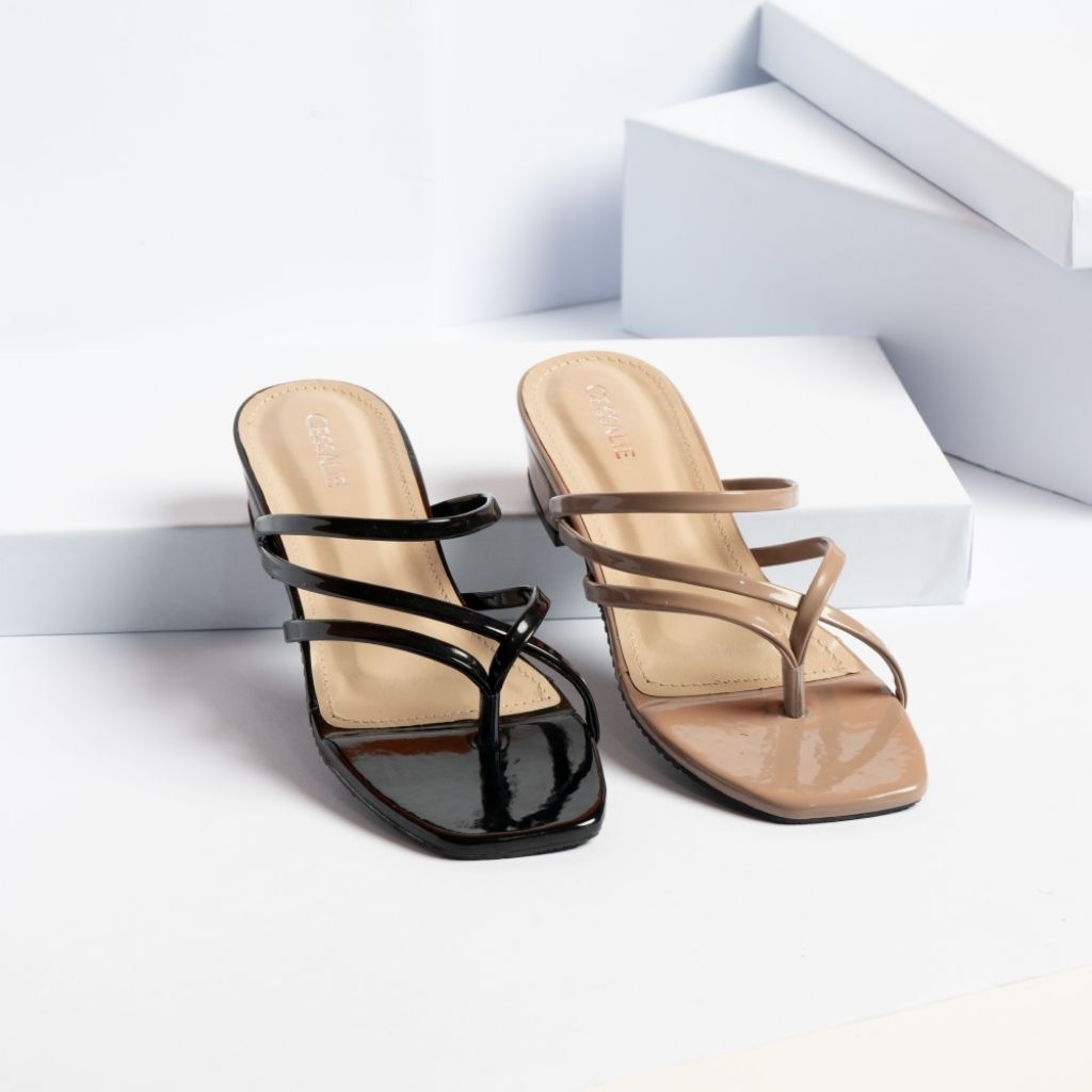 Cessalie sandal heels wanita Natalie hak tahu 3cm sandal heels wanita sandal hak tahu 3cm sandal hee