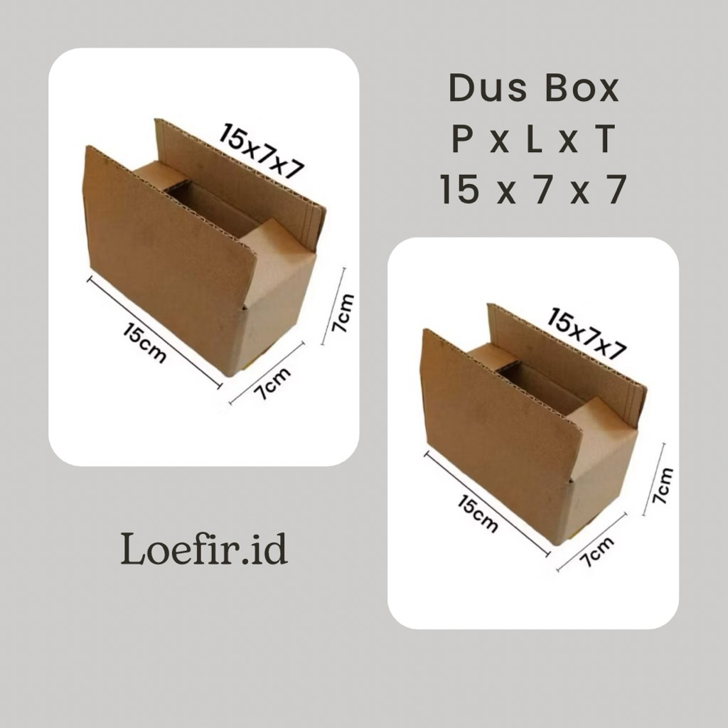 

KARDUS BOX PACKING / PACKAGING UK (15x7x7) B FLUTE