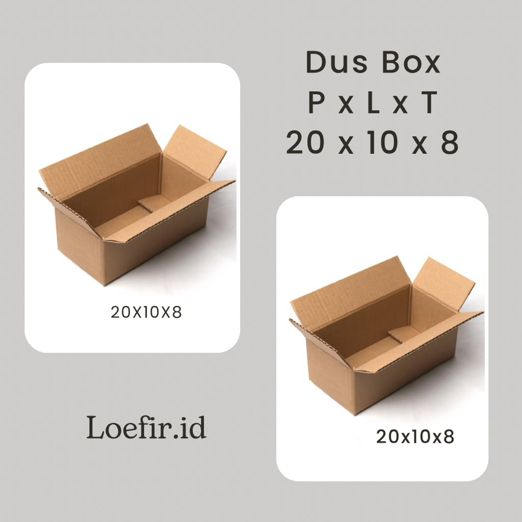 

KARDUS CORRUGATED BOX / PACKING / PACKAGING / B FLUTE / 20 x 10 x 8cm