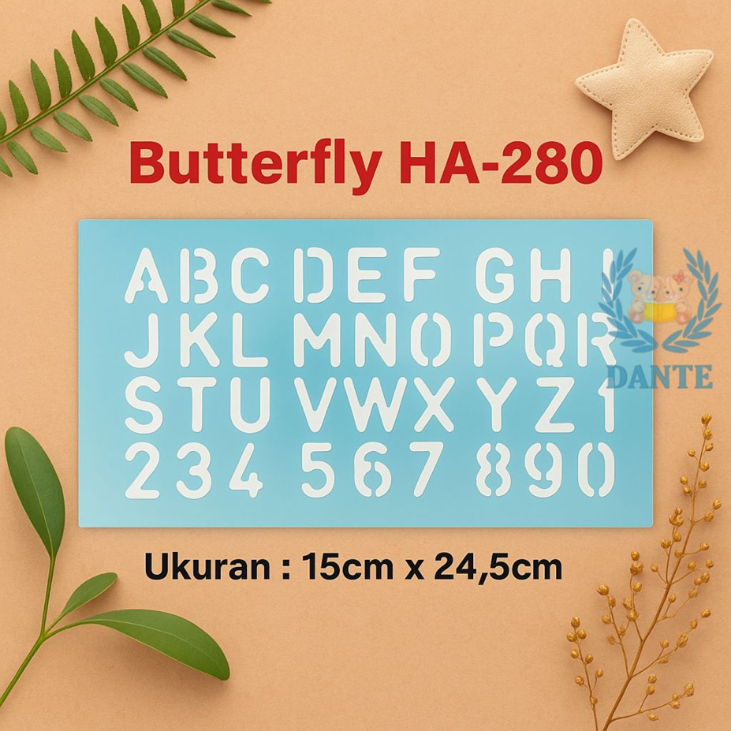 

Penggaris Huruf Butterfly HA-280