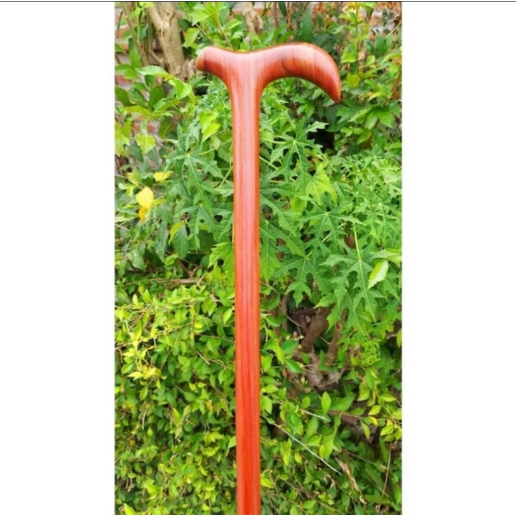Tongkat jalan bahan kayu nagasari asli natural panjang 110cm