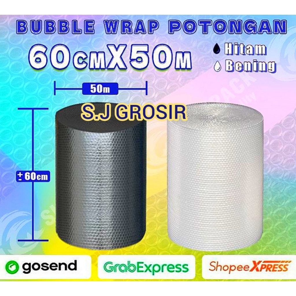 

Bubble wrap uk. 60cm x 50 meter dari potongan 3kg tebal