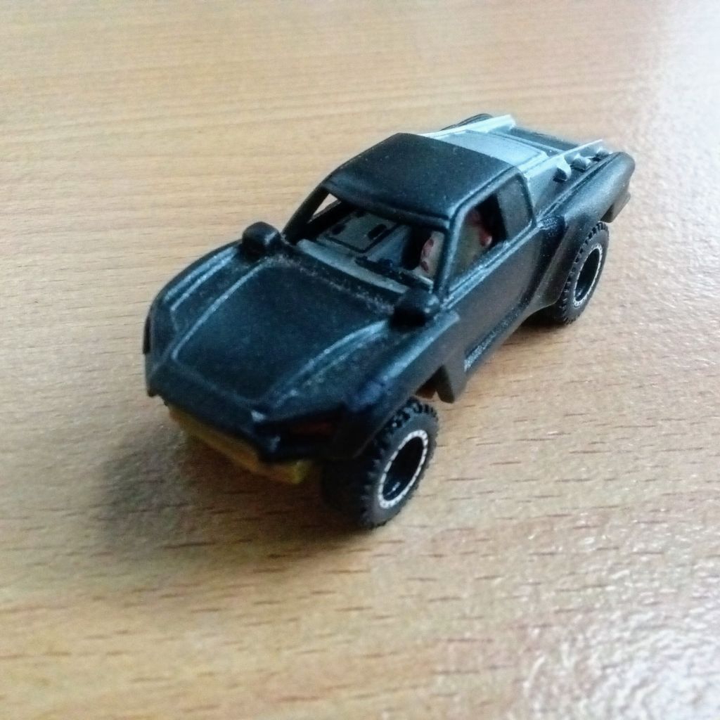 Diecast Hot Wheels HW Baja Truck Hitam Custom Ban Karet